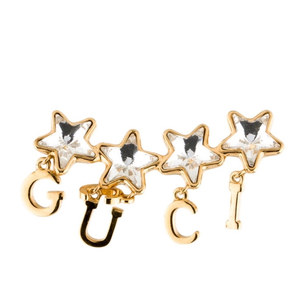 Gucci Gold Star Charm Earrings